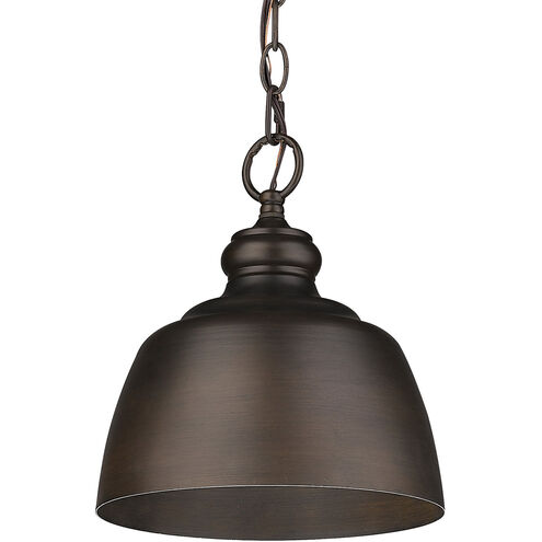 Holmes 1 Light 9 inch Rubbed Bronze Mini Pendant Ceiling Light